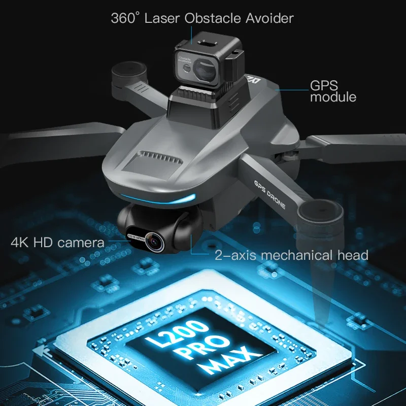 L200 PRO MAX Drone 4K 2-Axis P - Drone Racing Camera avis et prix