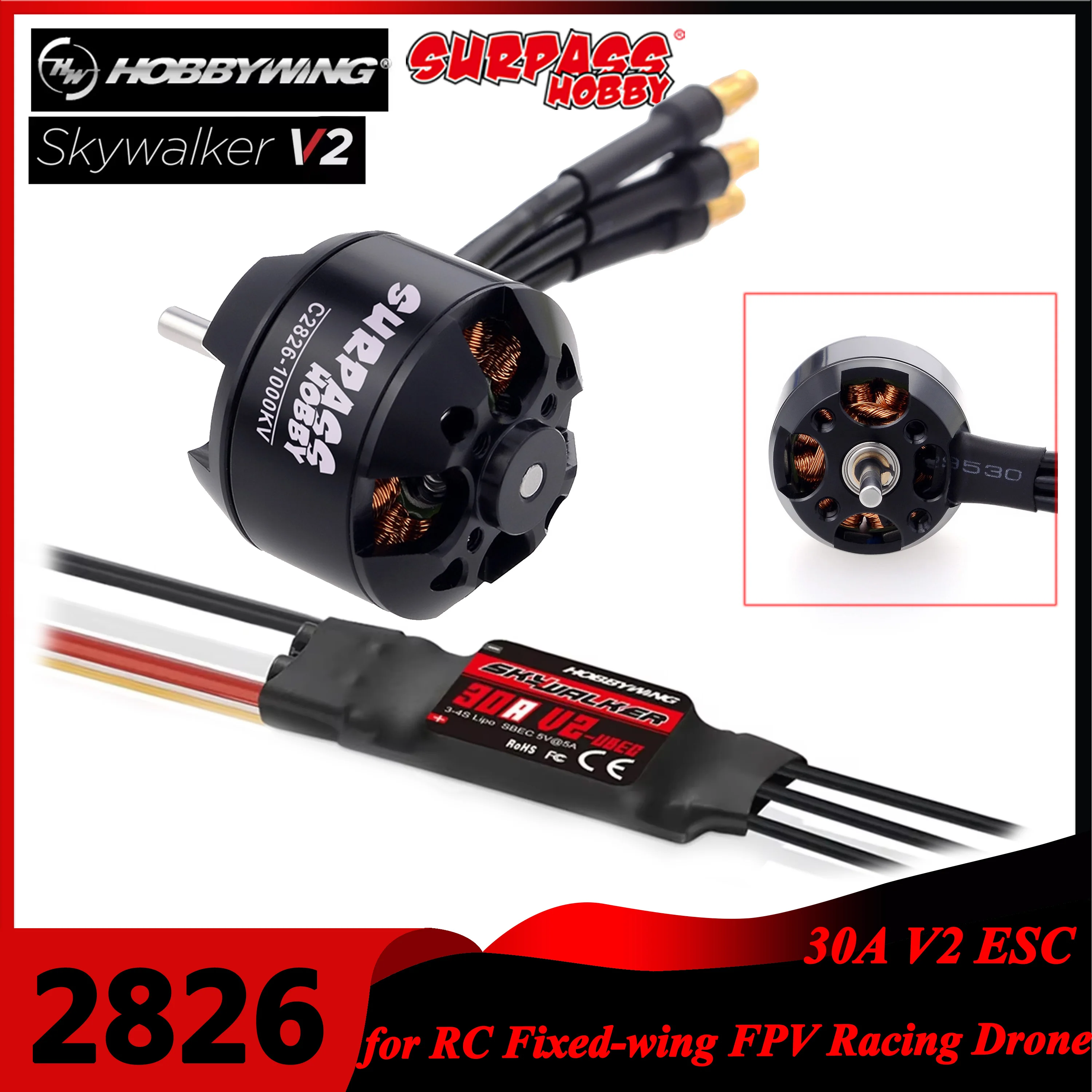 Surpass Hobby 2826 1000KV 1350 - Drone Racing Esc avis et prix