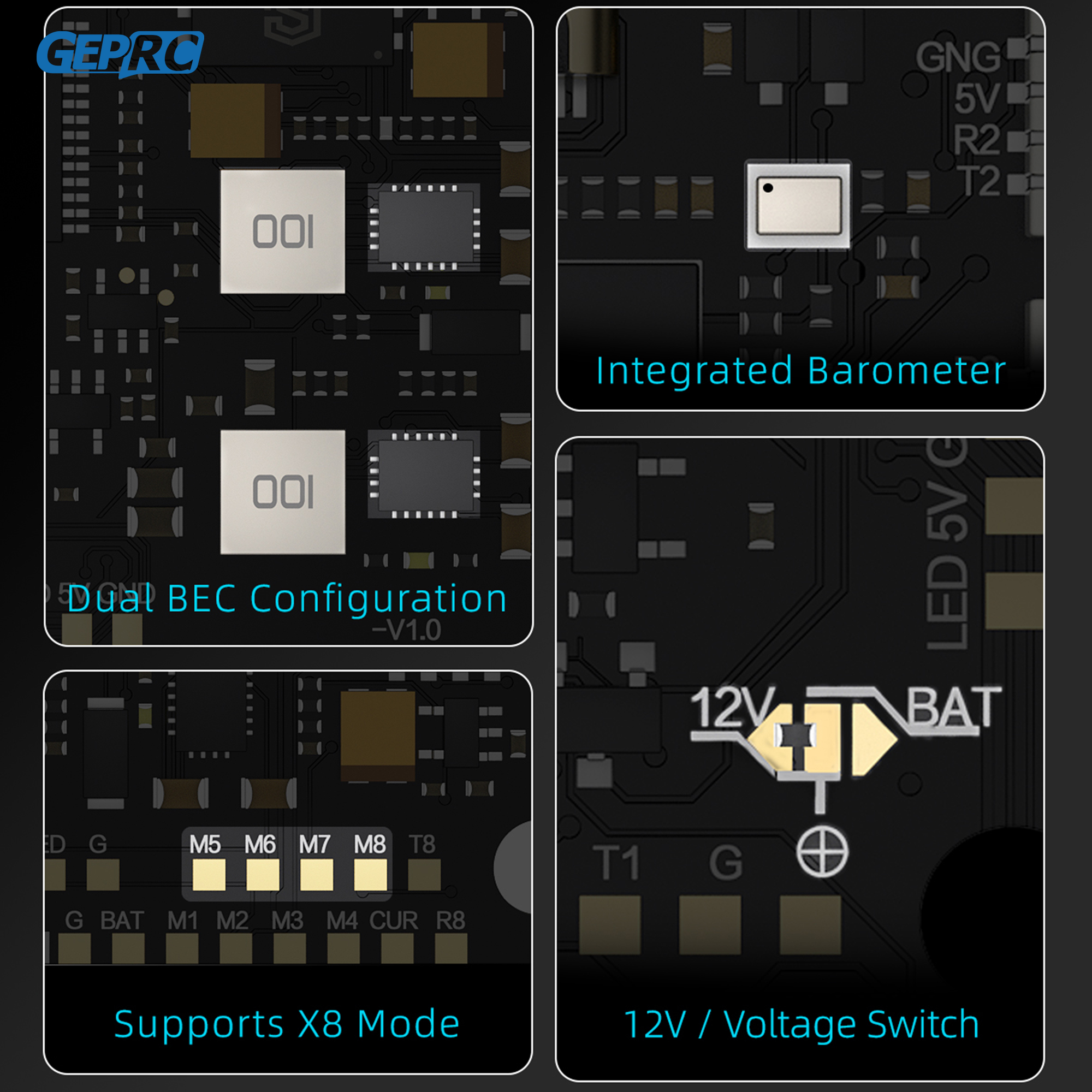 GEPRC TAKER H743 BT 32Bit 65A  - Drone Racing Flight Controller avis et prix