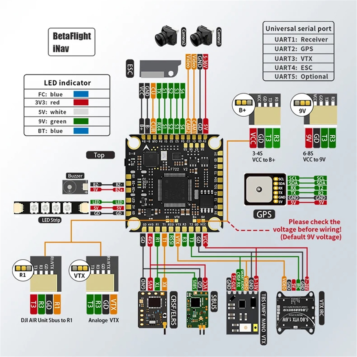 【2025-Electronics】{F722 V2 Fli - Drone Racing Flight Controller avis et prix