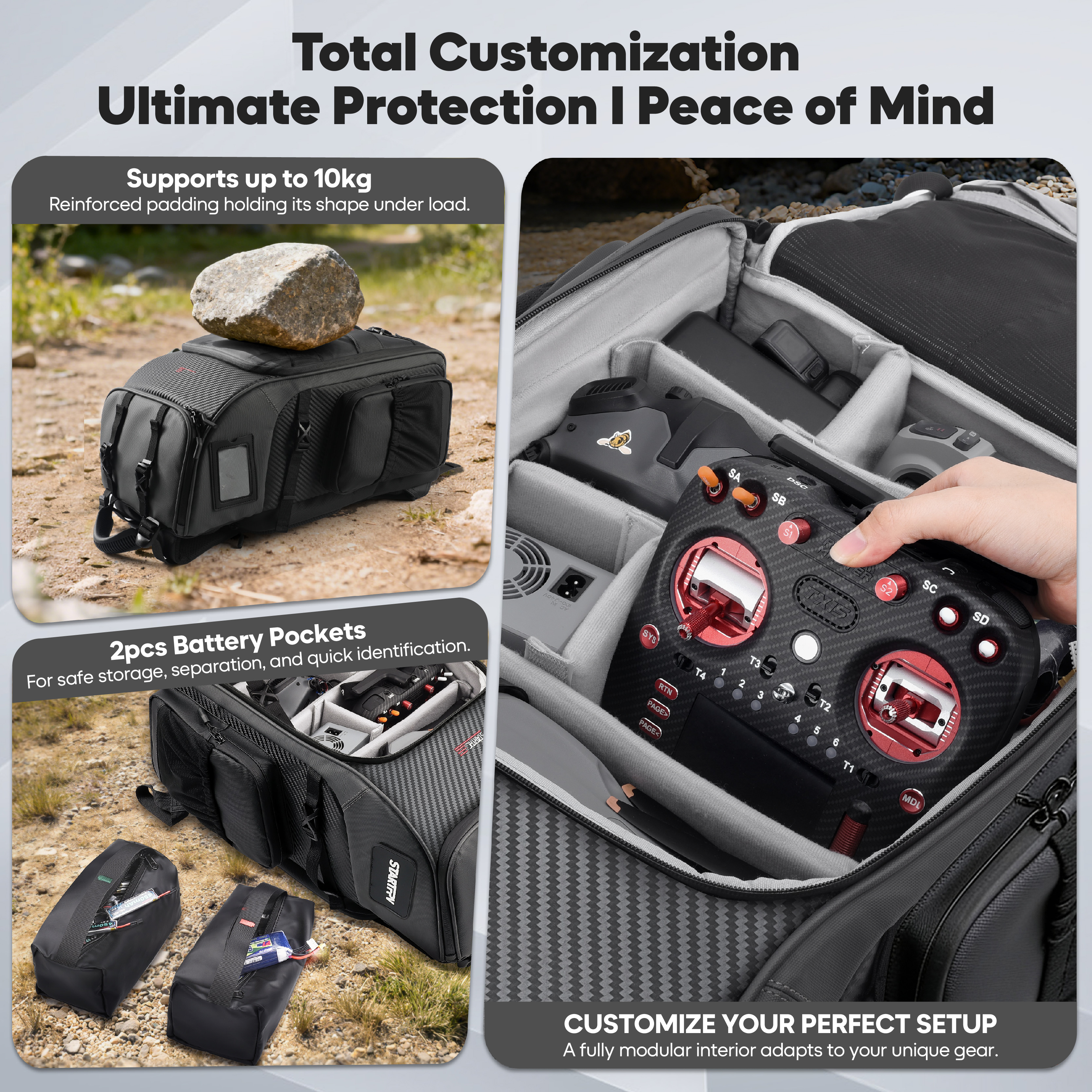FPV Drone Backpack 40L Profess - Drone Racing Goggles avis et prix