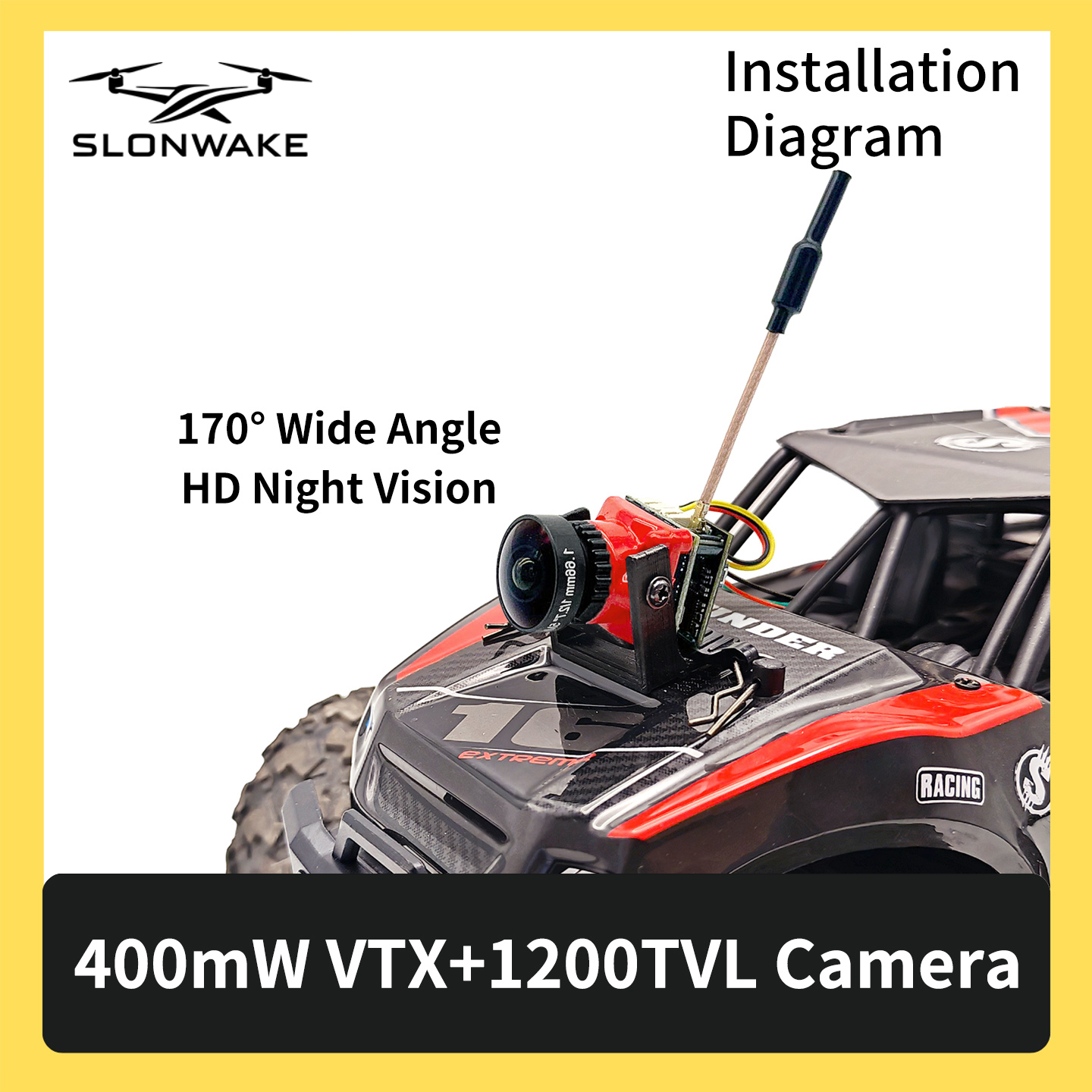 SLONWAKE 5.8G 48CH FPV 400mw V - Drone Racing Receiver avis et prix